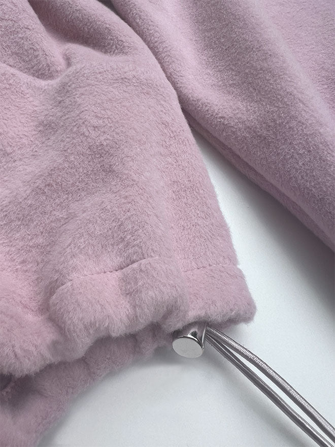 Half-Zip FRIDA – Fleecepulli aus Bio-Baumwolle in Dusty Pink