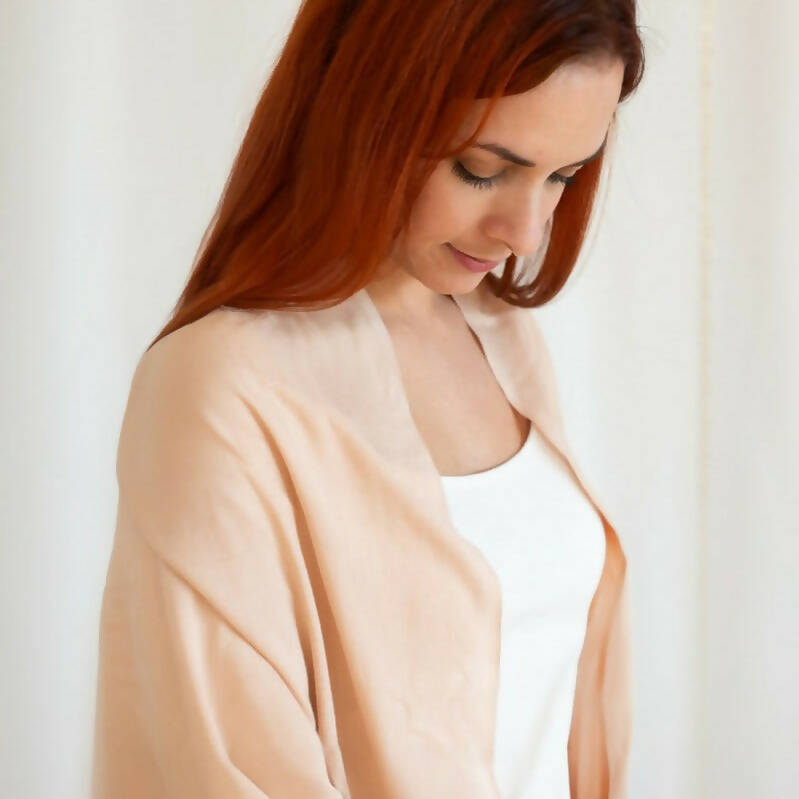 Bambusschal nude rosé