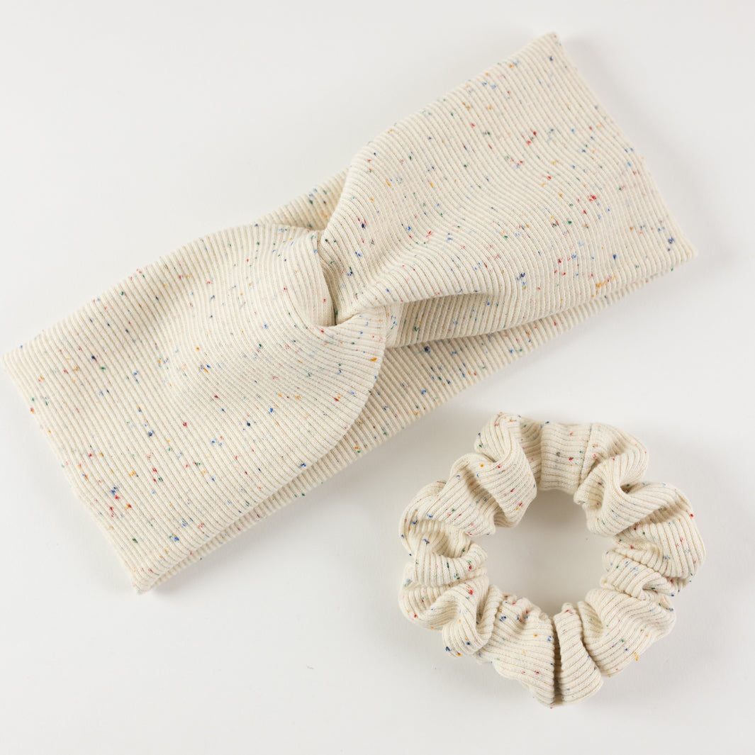 Knoten-Stirnband Rainbow aus Biobaumwolle