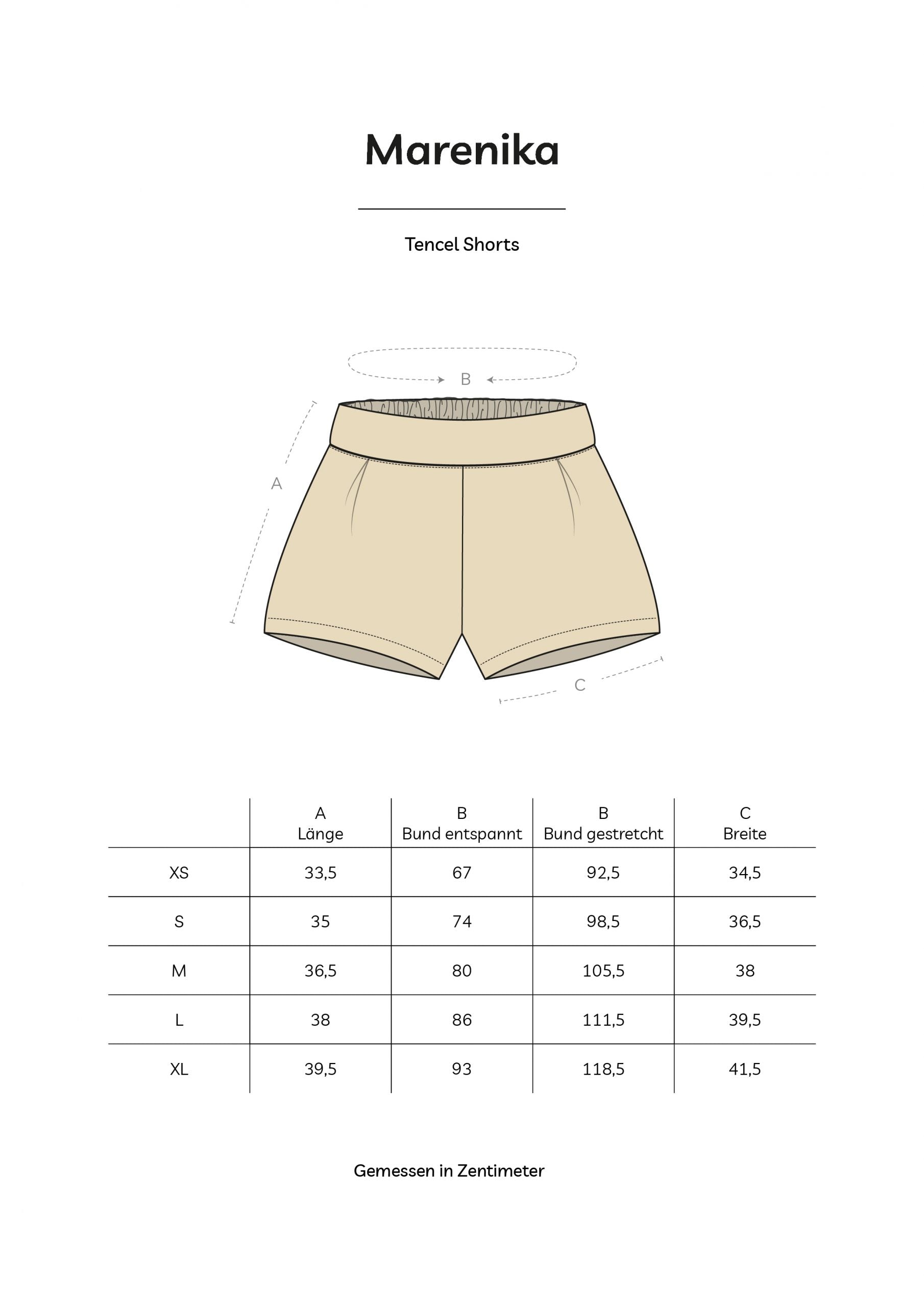 Shorts LIA aus Tencel beige