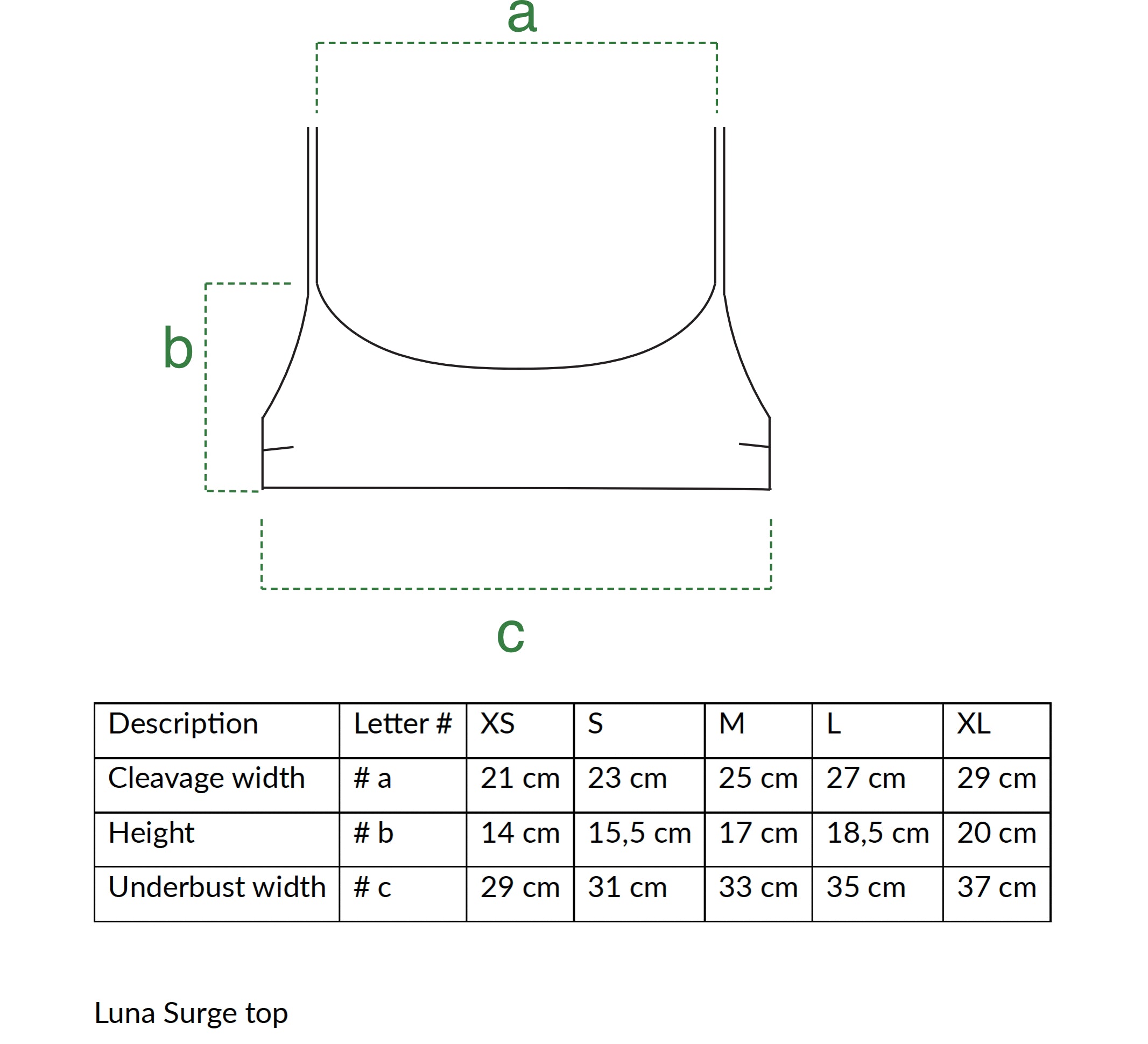 Luna Surge Brazilian Bikini Top in Forestwater