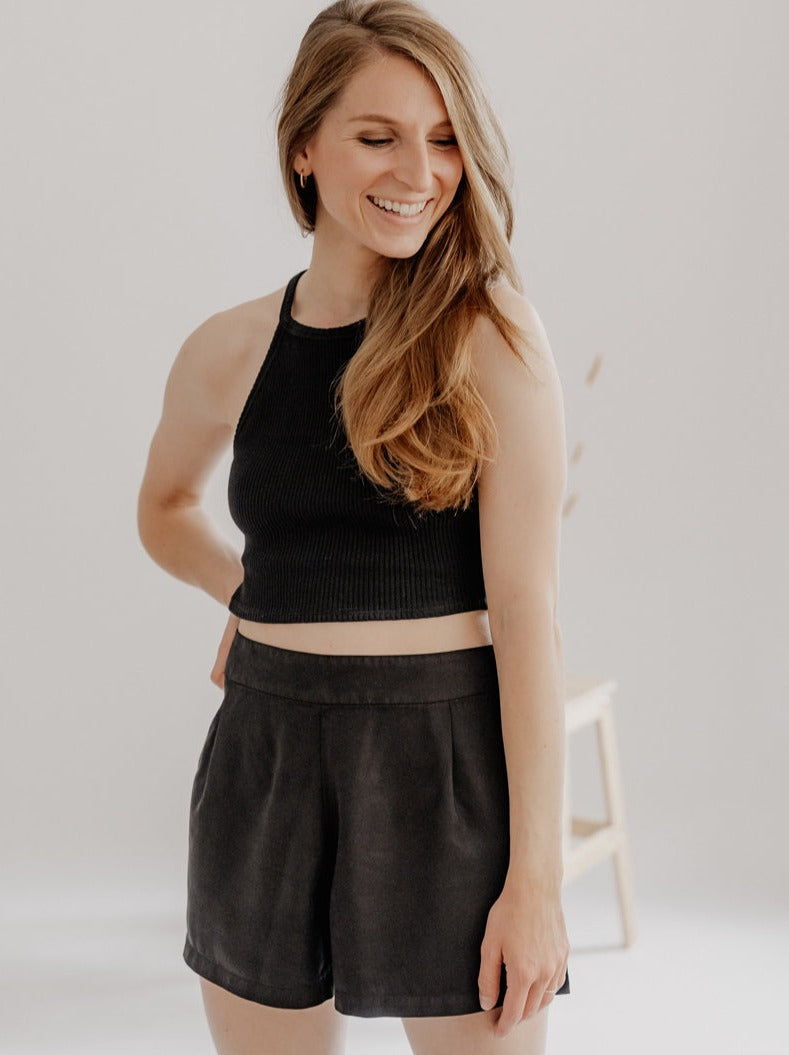 Shorts LIA aus Tencel schwarz