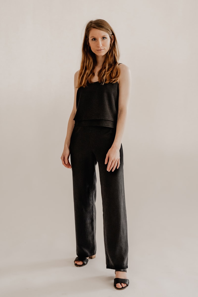 Marlene Hose LENI aus TENCEL™ Schwarz
