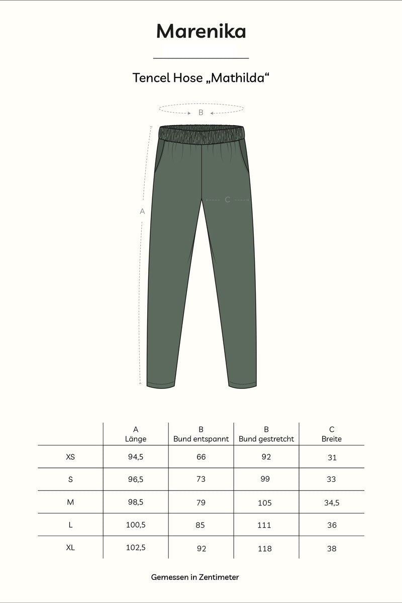 Tapered Hose MATHILDA aus Tencel schwarz