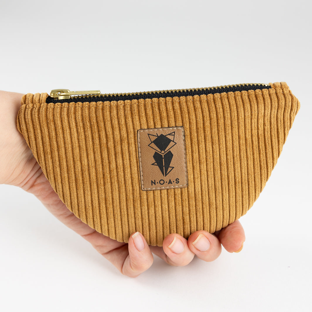 Moon Bag Geldbösre Cord Honiggelb - vegan und handgefertigt in Berlin | NOAS