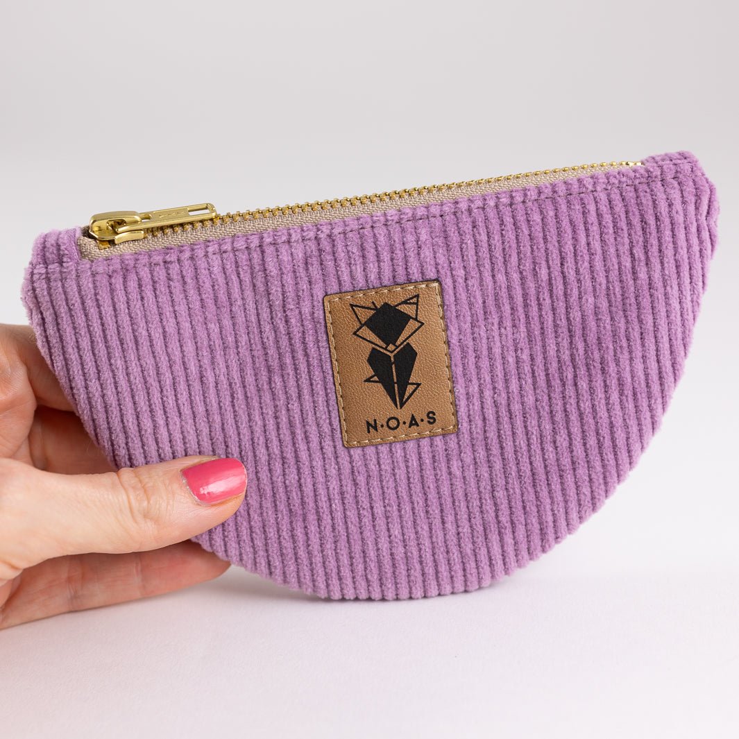 Moon Bag Geldbörse Cord Lilac - vegan und handgefertigt in Berlin | NOAS NOAS- simply love it.