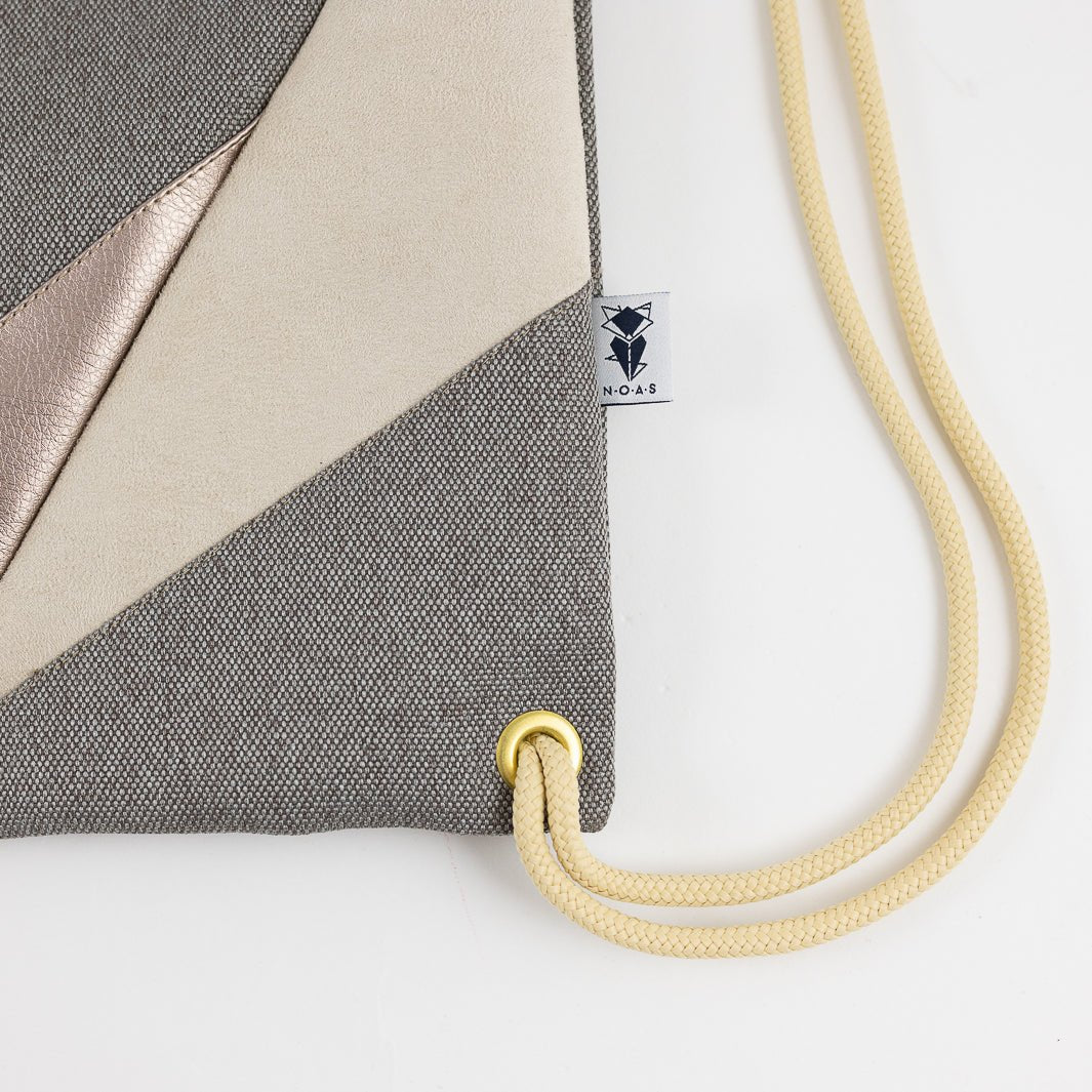 Turnbeutel Dreiecke Canvas Nude - vegan und handgefertigt in Berlin | NOAS NOAS- simply love it.