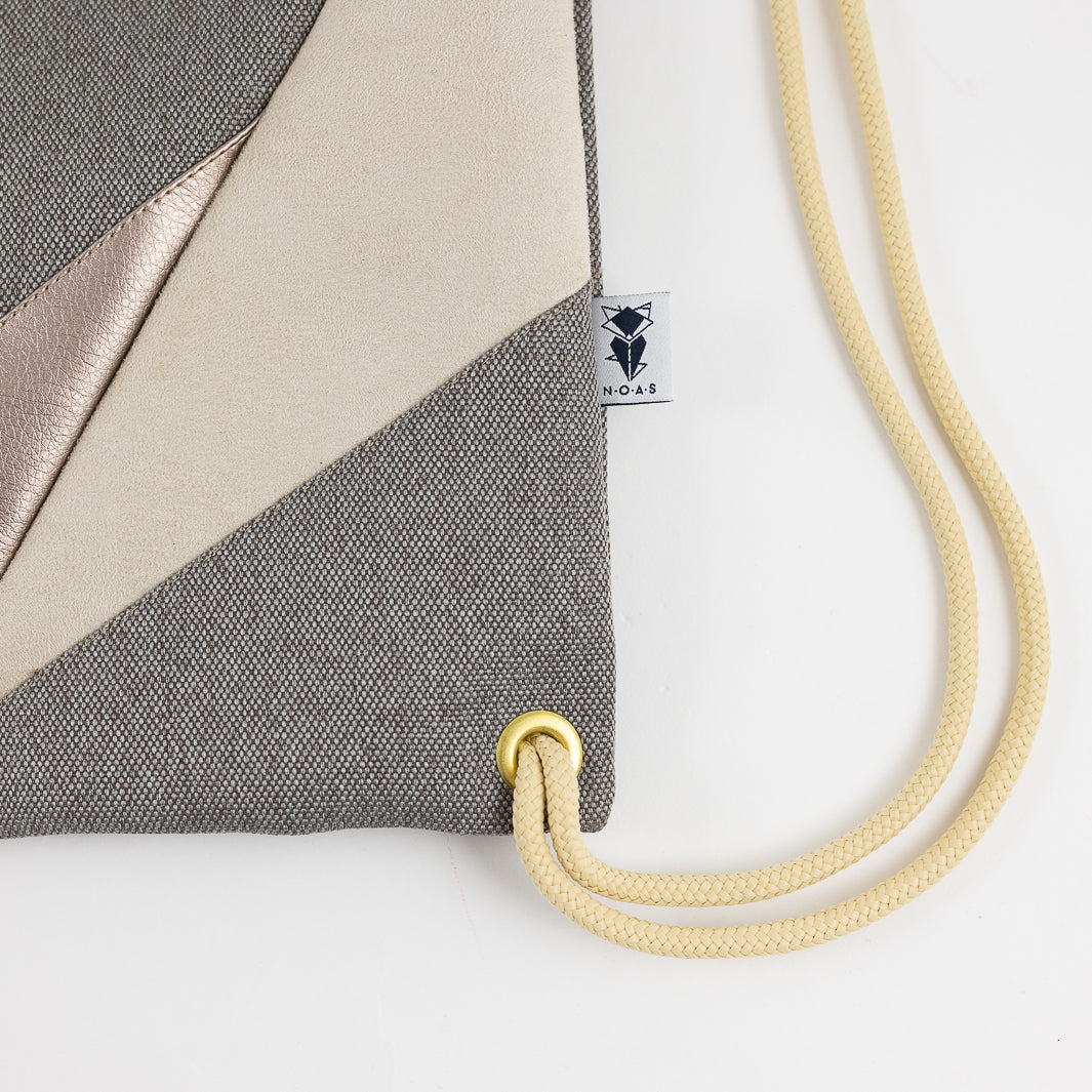 Turnbeutel Dreiecke Canvas Nude