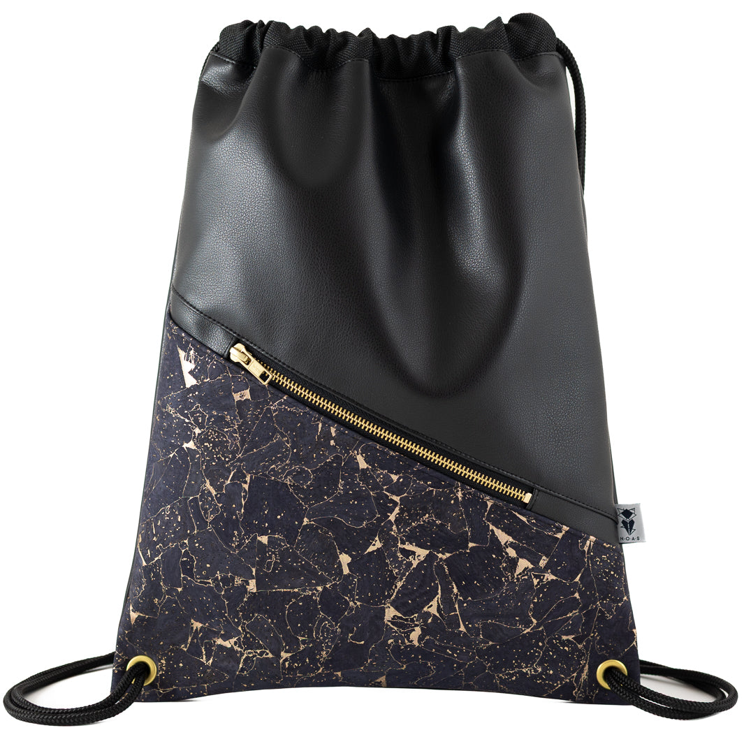 Turnbeutel Kork Nachtblau Gold