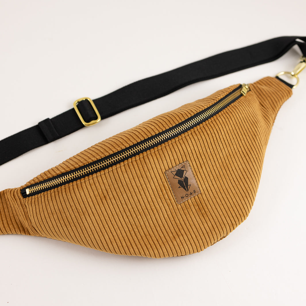 Bauchtasche Cord Honiggelb Size L - vegan und handgefertigt in Berlin | NOAS Berlin