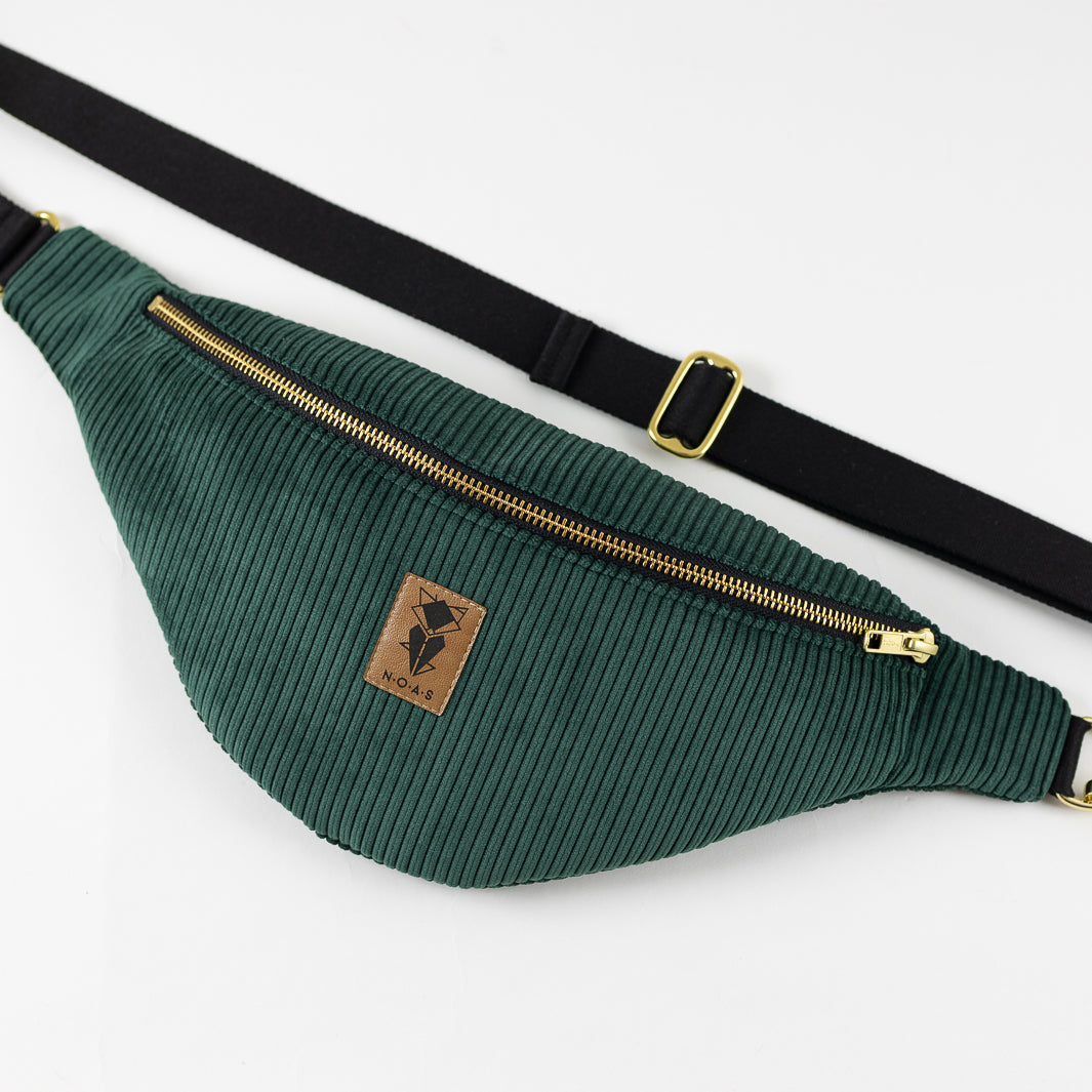 Bauchtasche CORD Waldgrün Size L