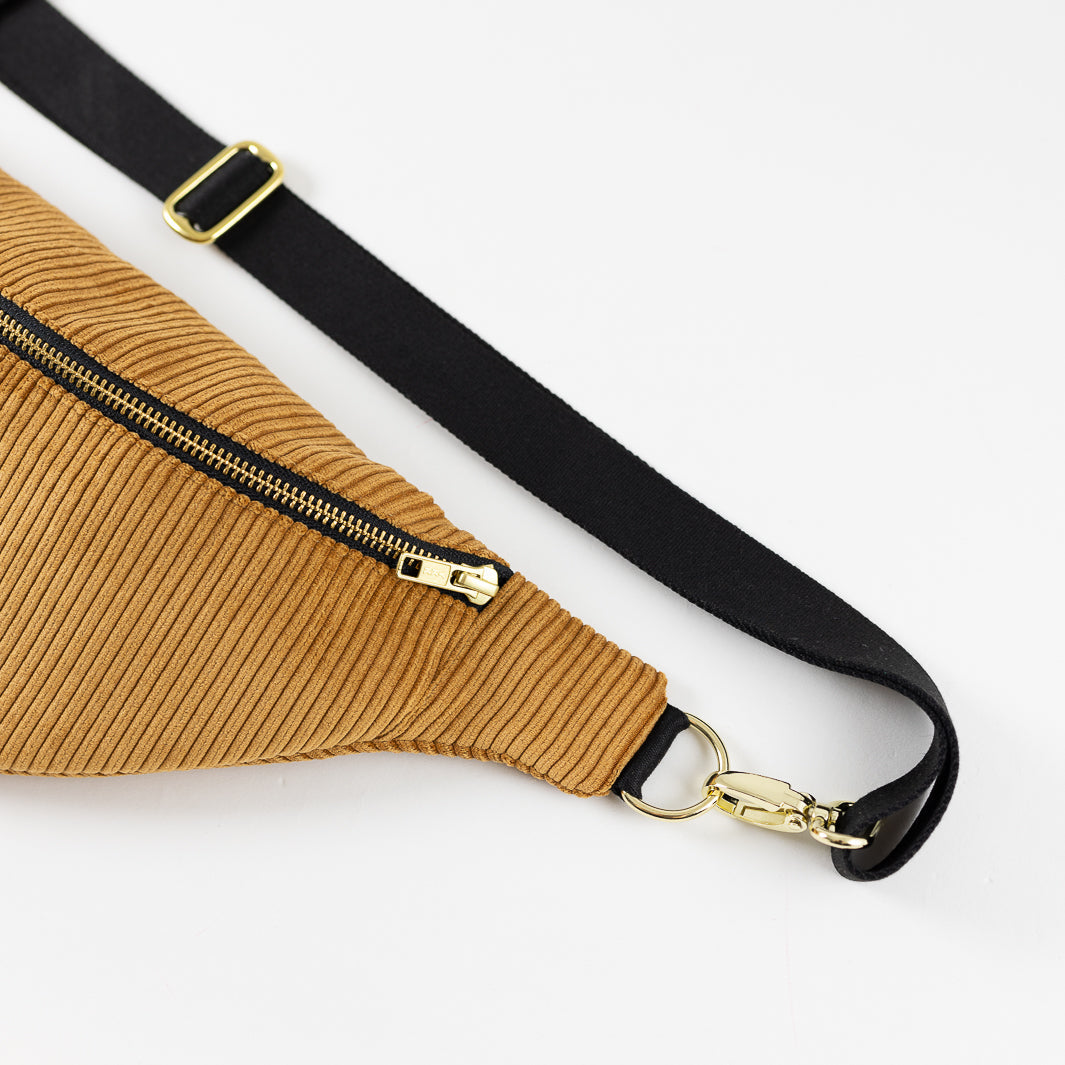 Bauchtasche Cord Honiggelb Size L - vegan und handgefertigt in Berlin | NOAS Berlin