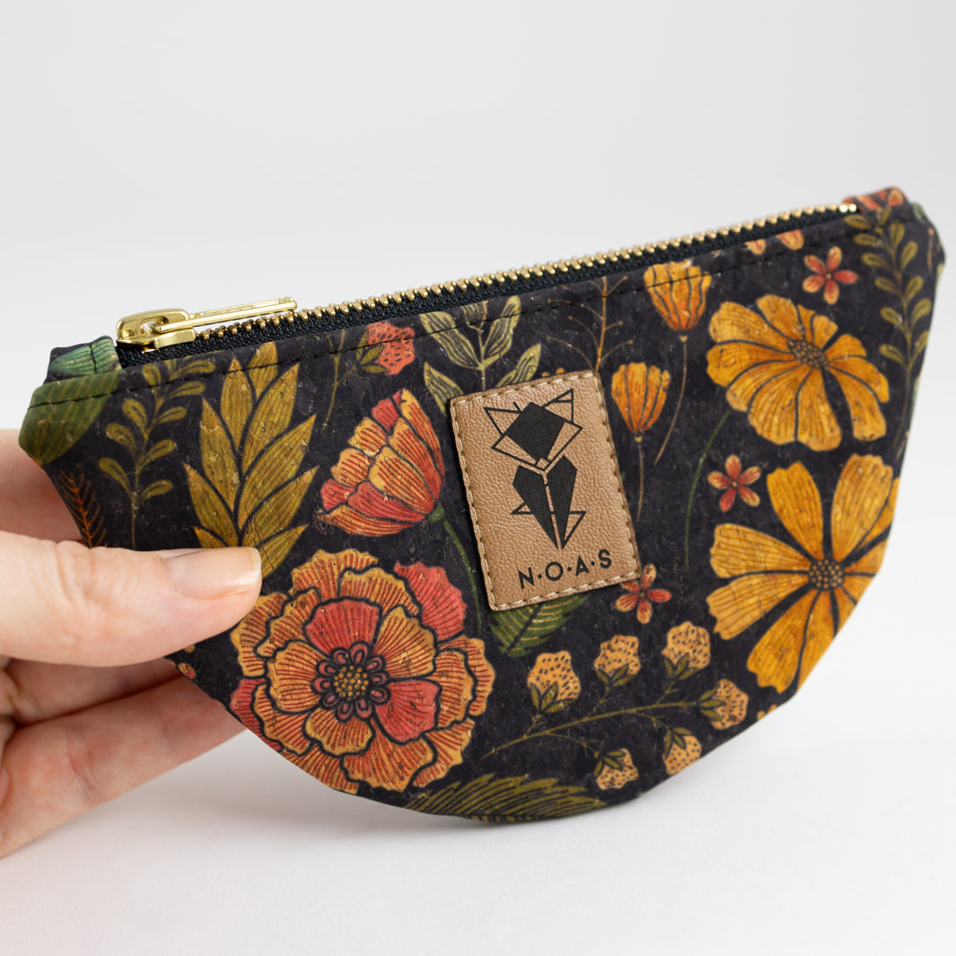 Moon Bag Geldbörse Kork Flower