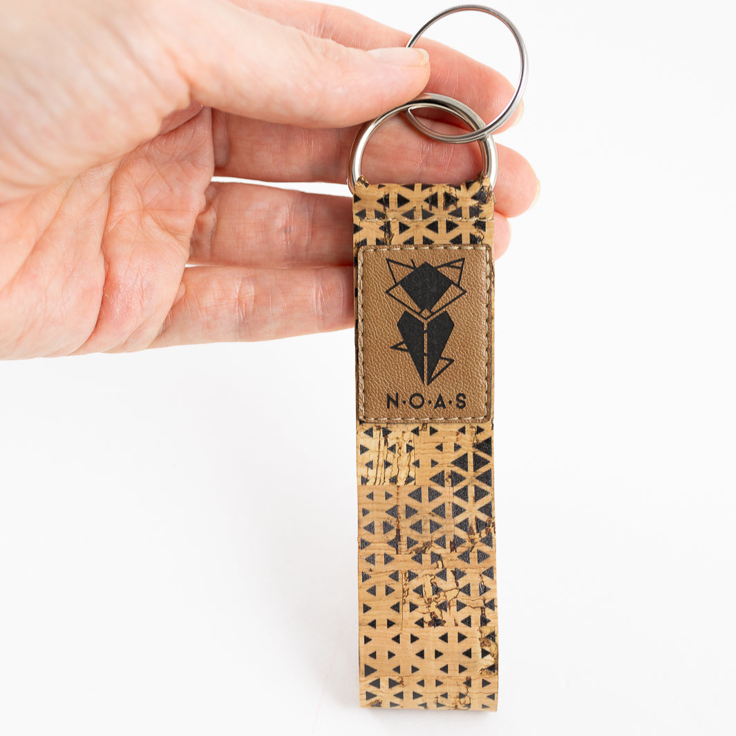 Kork Dreiecke Schlüsselanhänger