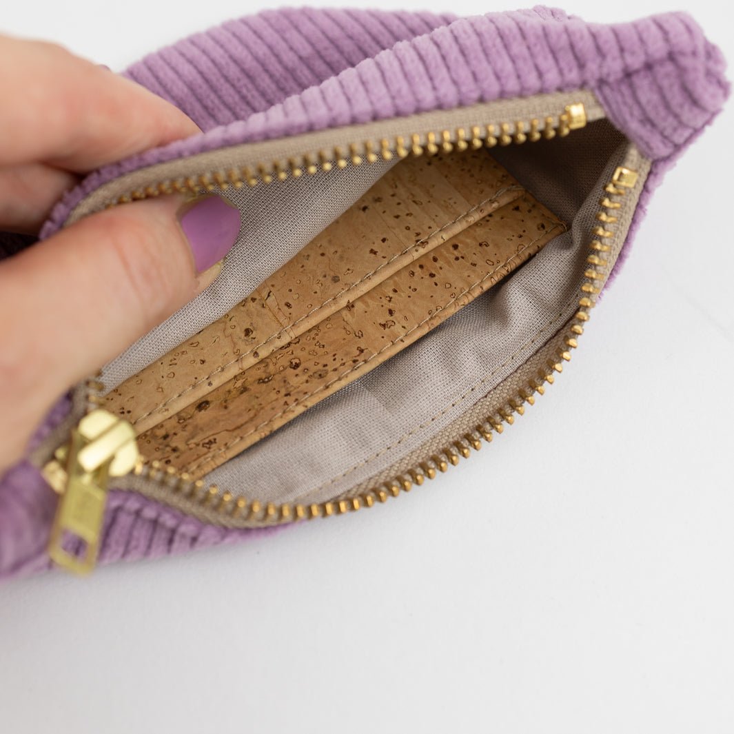 Moon Bag Geldbörse Cord Lilac - vegan und handgefertigt in Berlin | NOAS NOAS- simply love it.