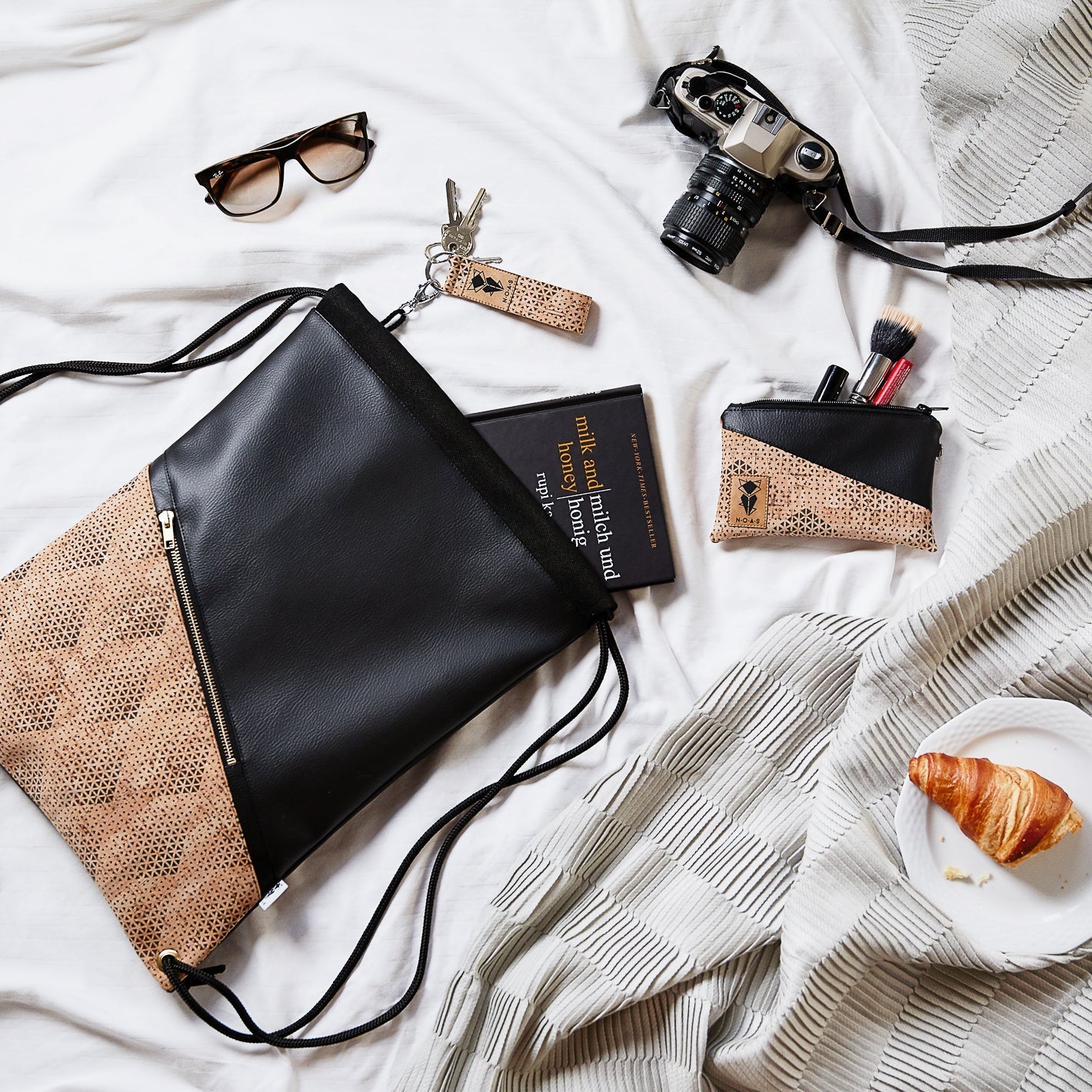 Kork Lila Schlüsselanhänger