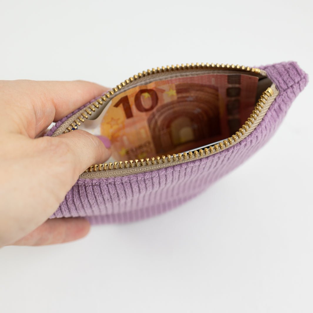 Moon Bag Geldbörse Cord Lilac - vegan und handgefertigt in Berlin | NOAS NOAS- simply love it.