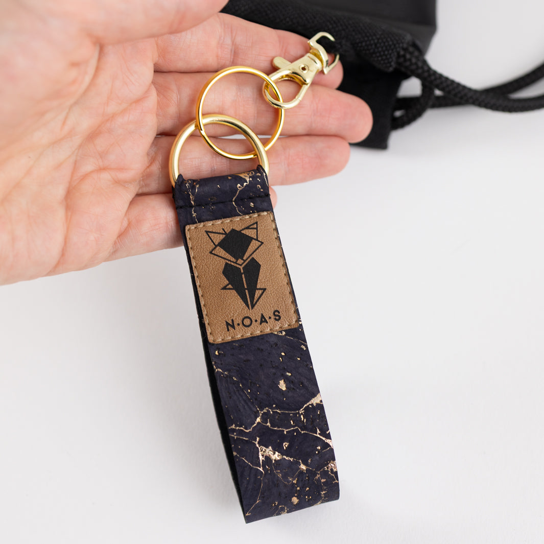 Turnbeutel Kork Nachtblau Gold