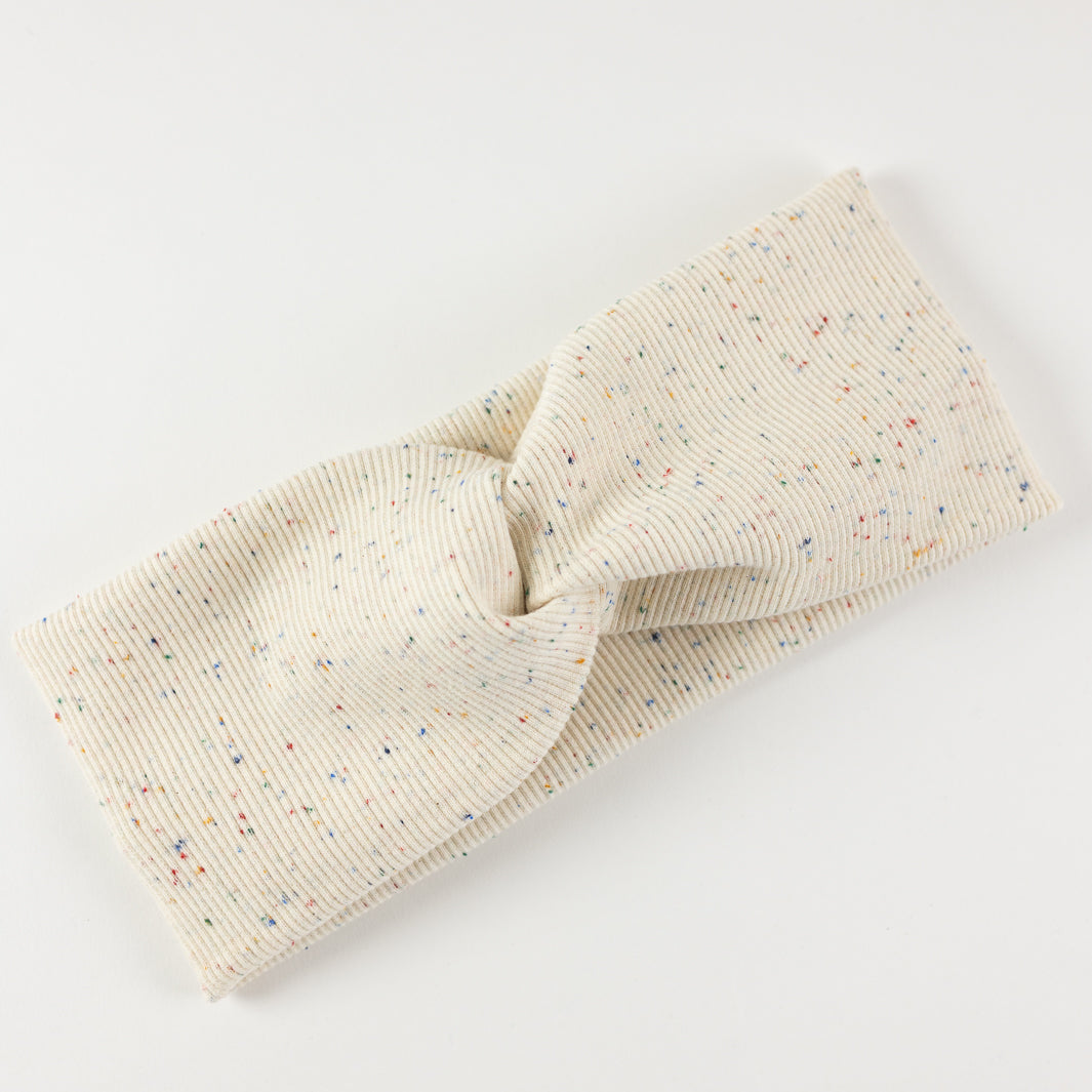 Knoten-Stirnband Rainbow aus Biobaumwolle