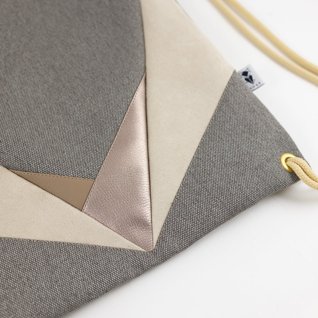 Turnbeutel Dreiecke Canvas Nude - vegan und handgefertigt in Berlin | NOAS NOAS- simply love it.