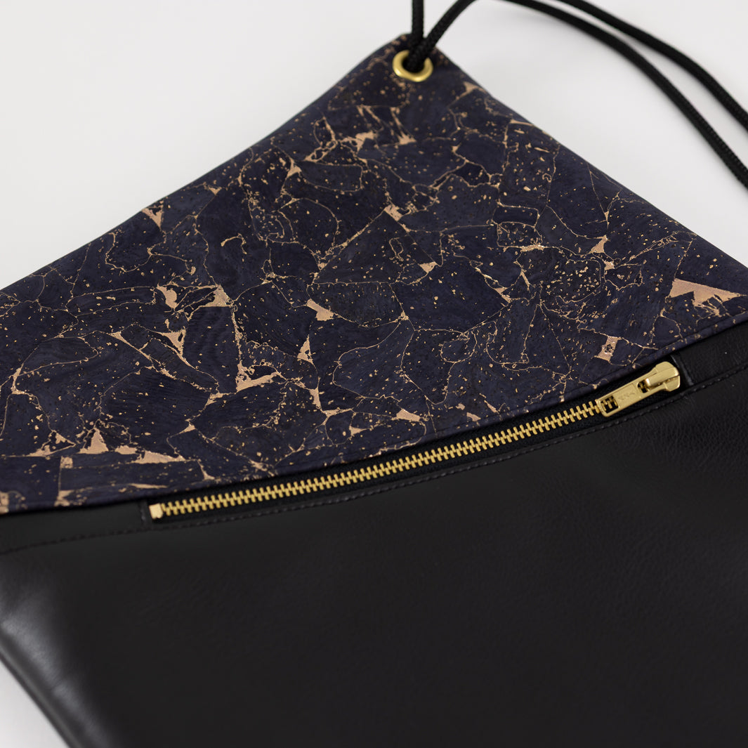 Turnbeutel Kork Nachtblau Gold