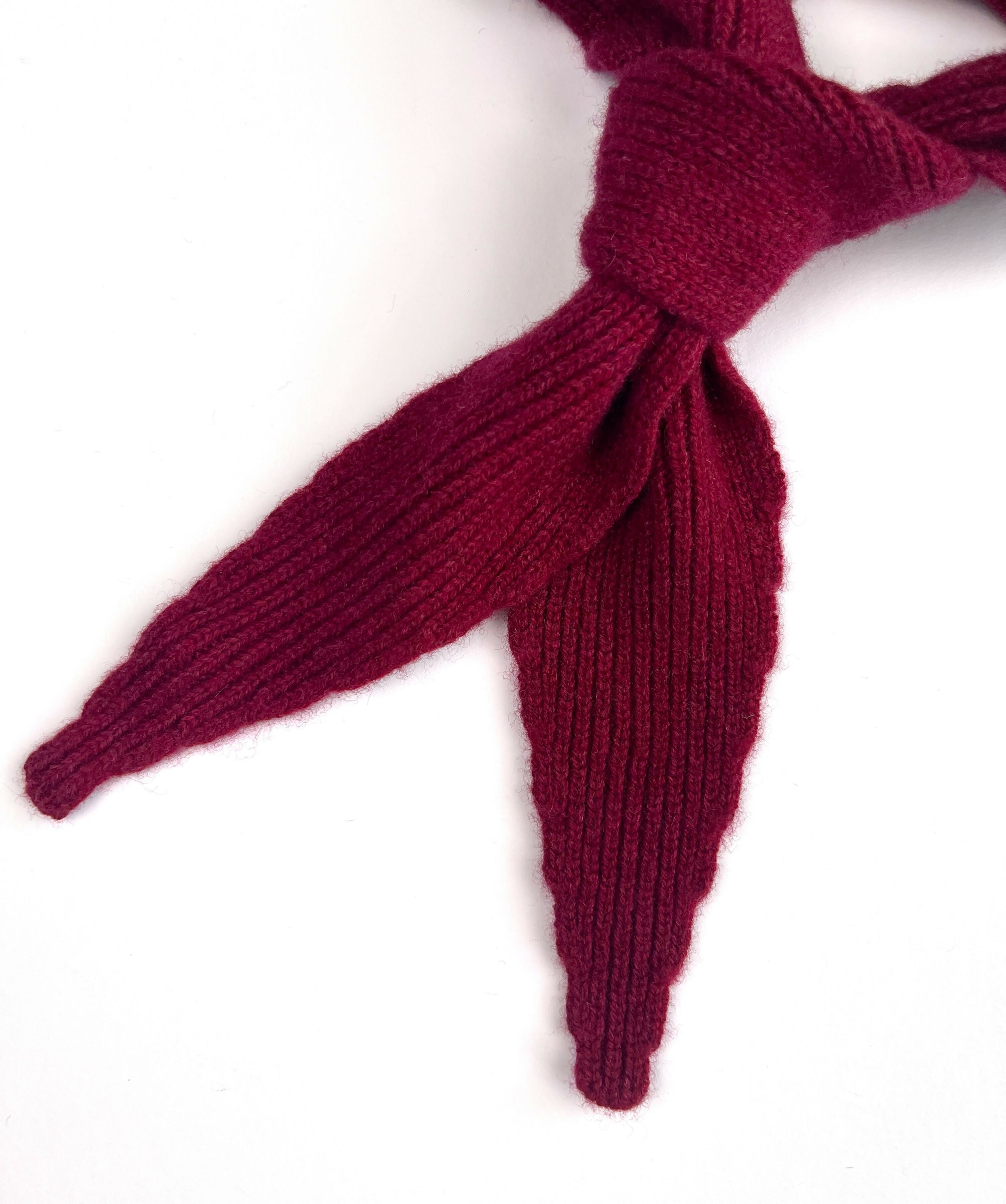 Mini Schal Rubin SCARFLETTE Merinowolle, Kaschmir - handgefertigt in Berlin | Freiberg