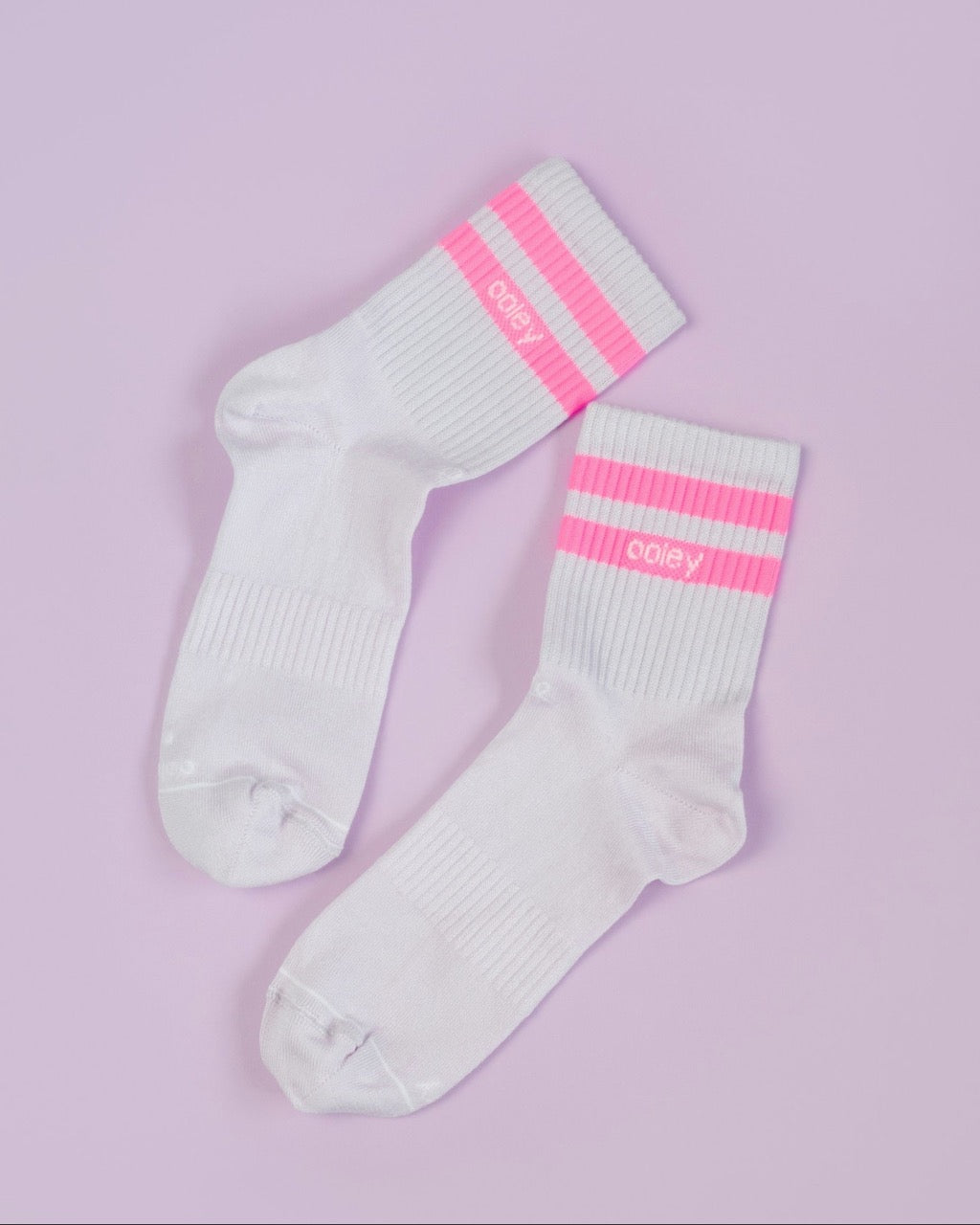 Ooley Socken Streetmood Light White NEON Pink