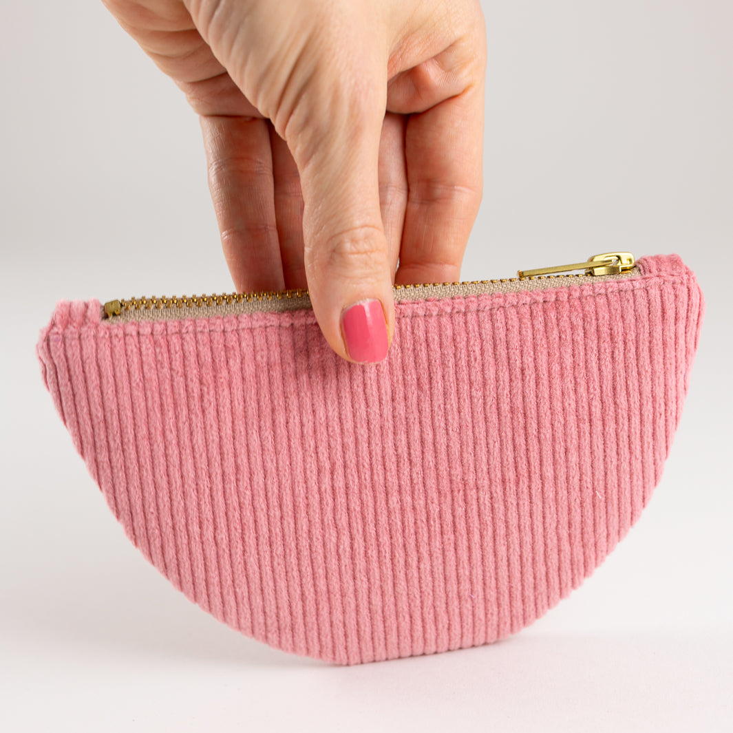Moon Bag Geldbörse Cord Bubblegum - vegan und handgefertigt in Berlin | NOAS
