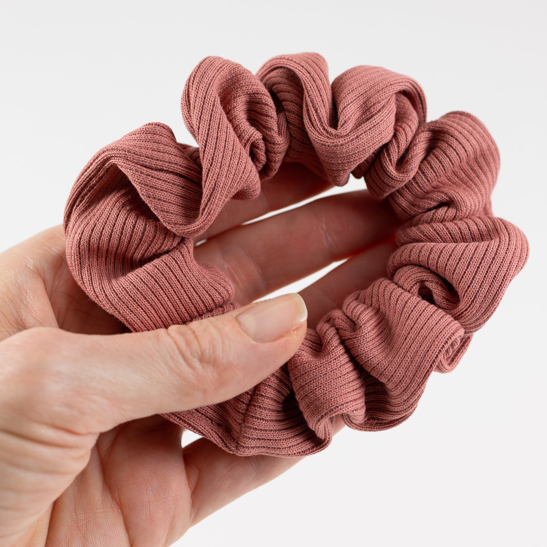 NOAS Mini Scrunchie Altrosa aus Biobaumwolle