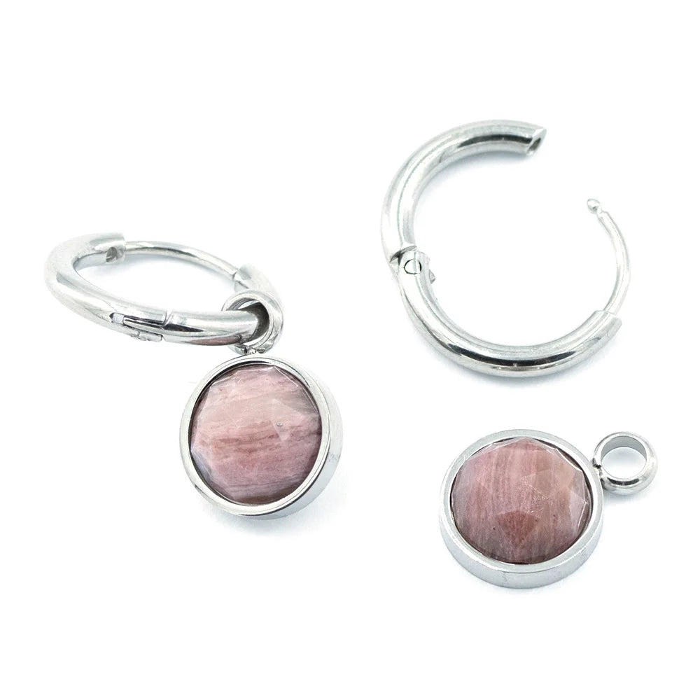 Beach Mini Creole 01 mit Edelstein rosa – Sergio Engel