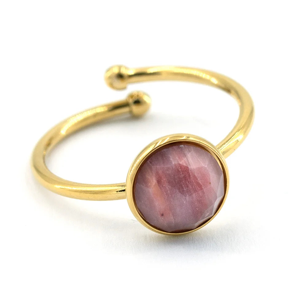 Sergio Engel Beach Ring verstellbar für Damen (gold aus Edelstahl)