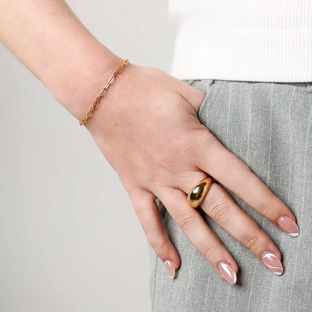 Sergio Engel Mini Paperclip Armband für Damen (gold und silber aus Edelstahl) simply love it.- simply love it.