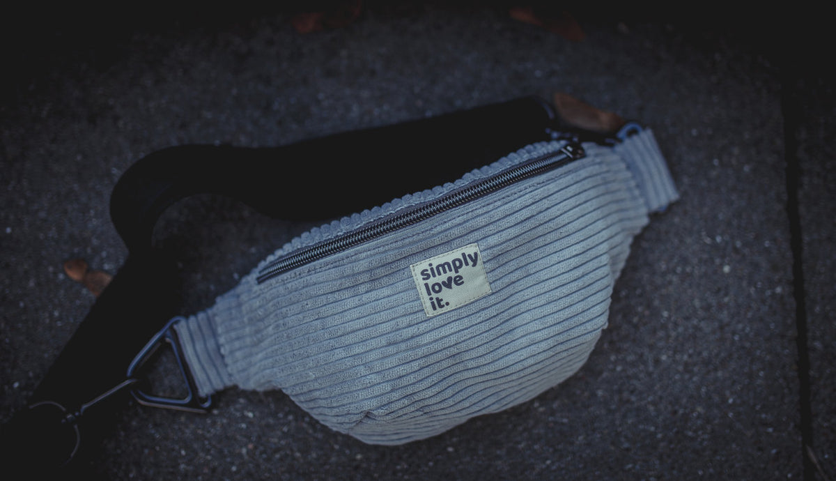 simply love it Luni Bag Cord grau für Damen - Limited Edition