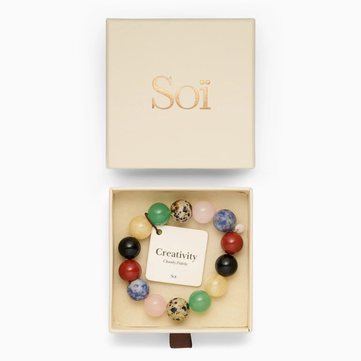 Armband für Damen Chunky Edelstein Palette "Creativity" – Symbol für Kreativität | Soï
