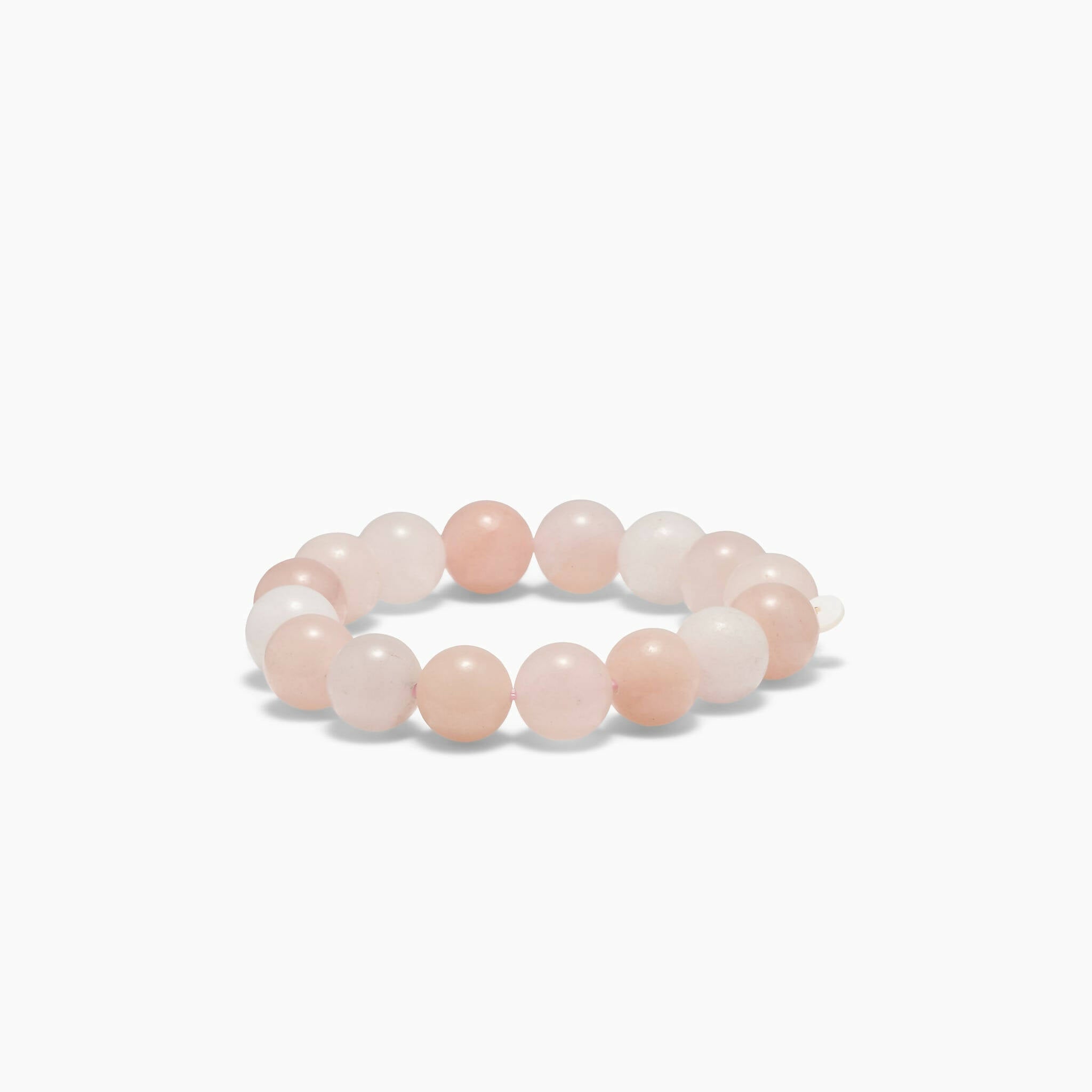 Dickes Perlenarmband aus rosa Jade