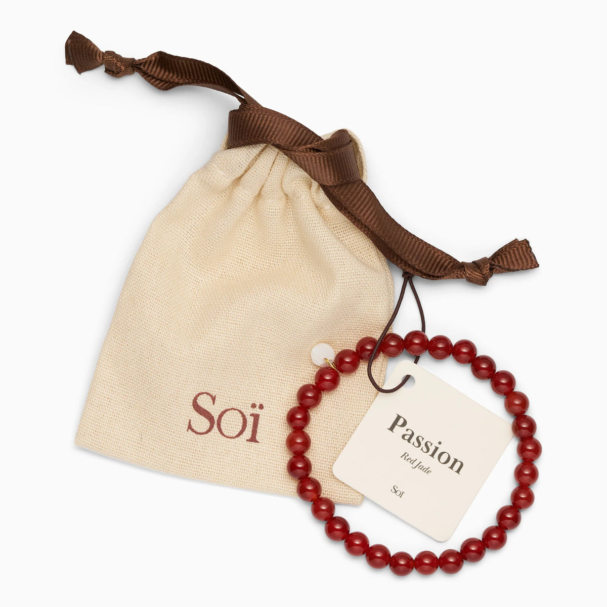 Rotes Jade Armband für Damen „Passion“ – Symbol für Leidenschaft | Soï