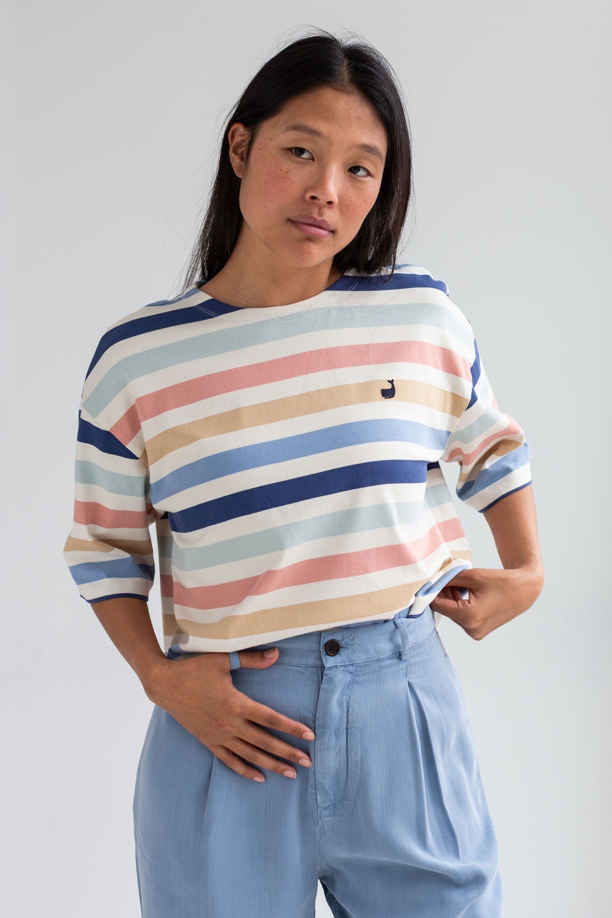 TWOTHIRDS T-Shirt Fingal Multicolour Stripes