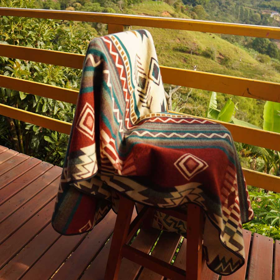 Ethno Reise-Decke - 110x205cm I Chimborazo Terracotta