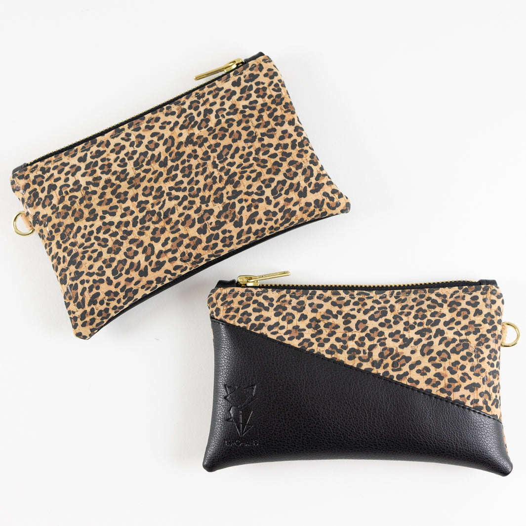 Mini-Geldbörse Kork Leo mit Kartenfächern