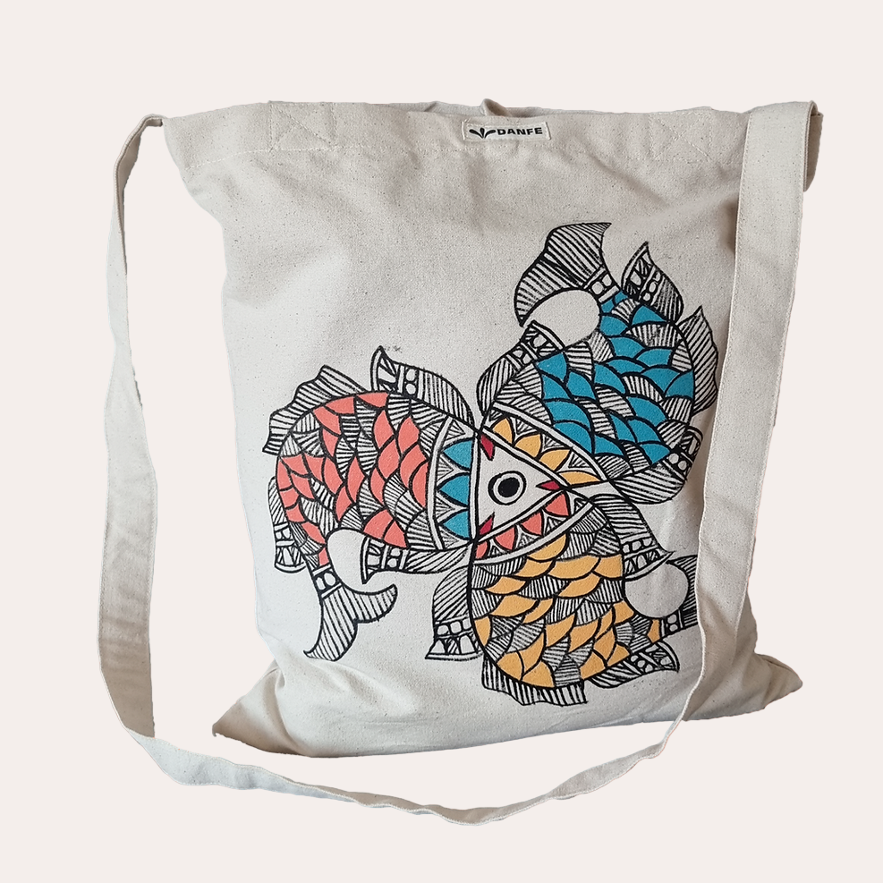 Beutel mit nepalesicher Handmalerei