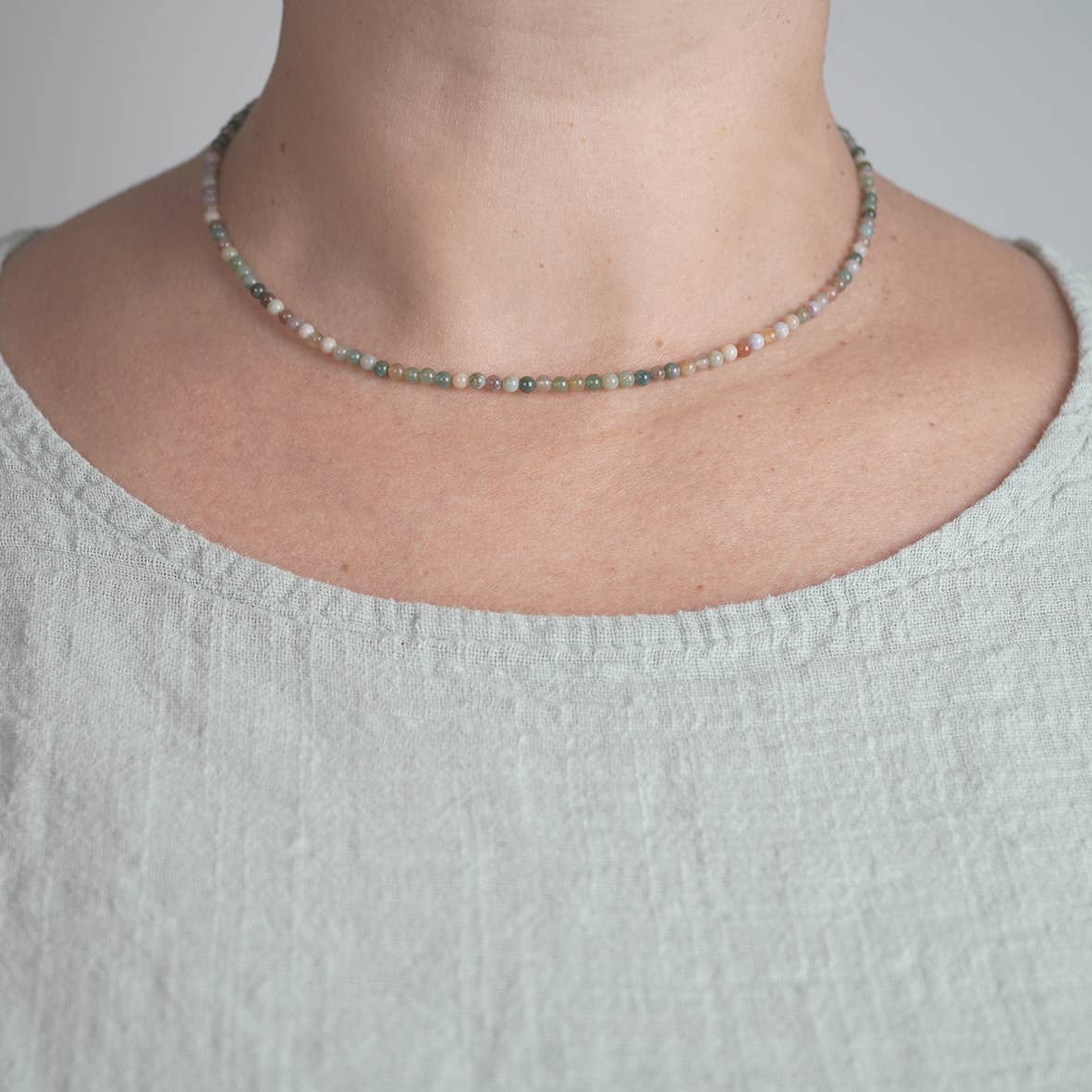 PEARL Kette aus Achat-Edelsteinen, handgefertigt in Deutschland | Fräulein Tapir