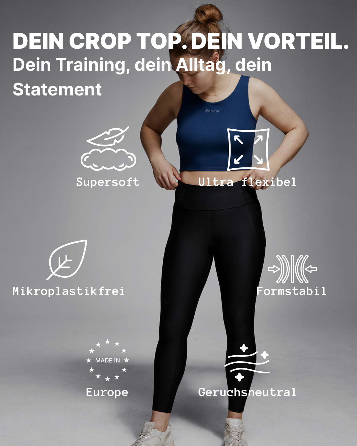 Crop Top aus TENCEL™ blau WILLIAMS | Gooden