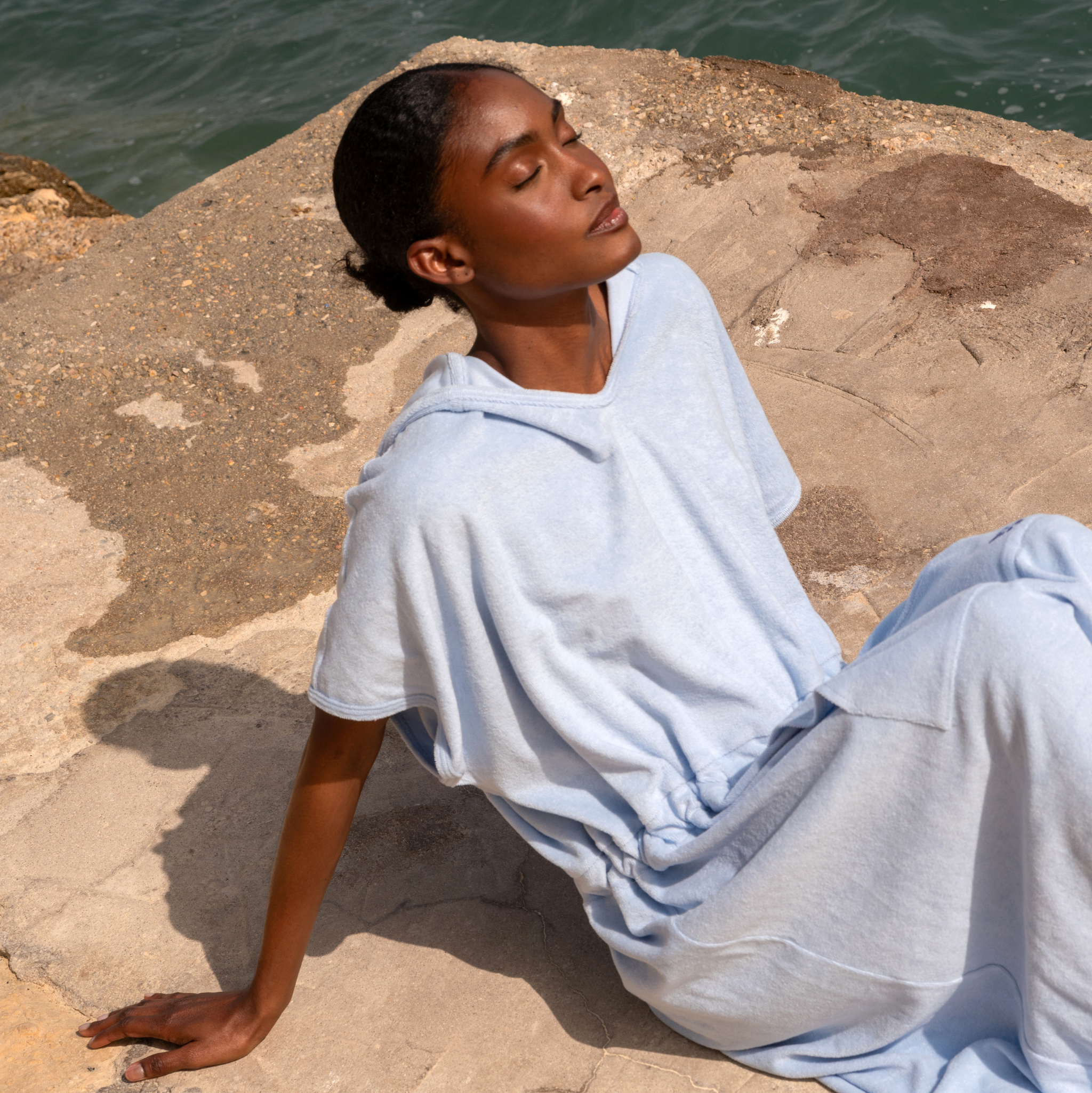 Badeponcho einfarbig SOLID Bio-Baumwolle | KOHO