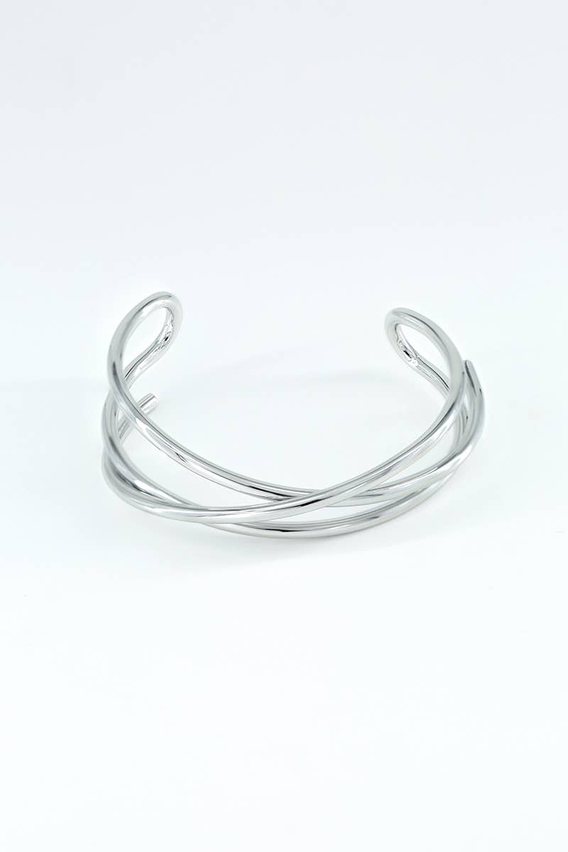 Armreif aus Edelstahl in gold und silber