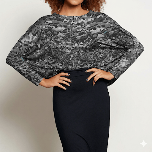 SLABBY - gemustertes Oversize Longsleeve aus ECOVERO™