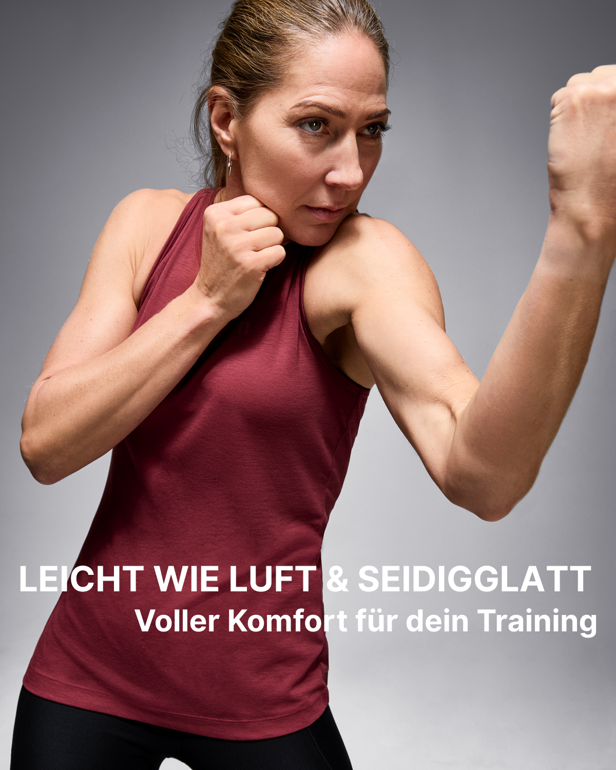 Racerback Tank Top aus TENCEL™ und SEACELL™ rot bordeaux FONDA | Gooden