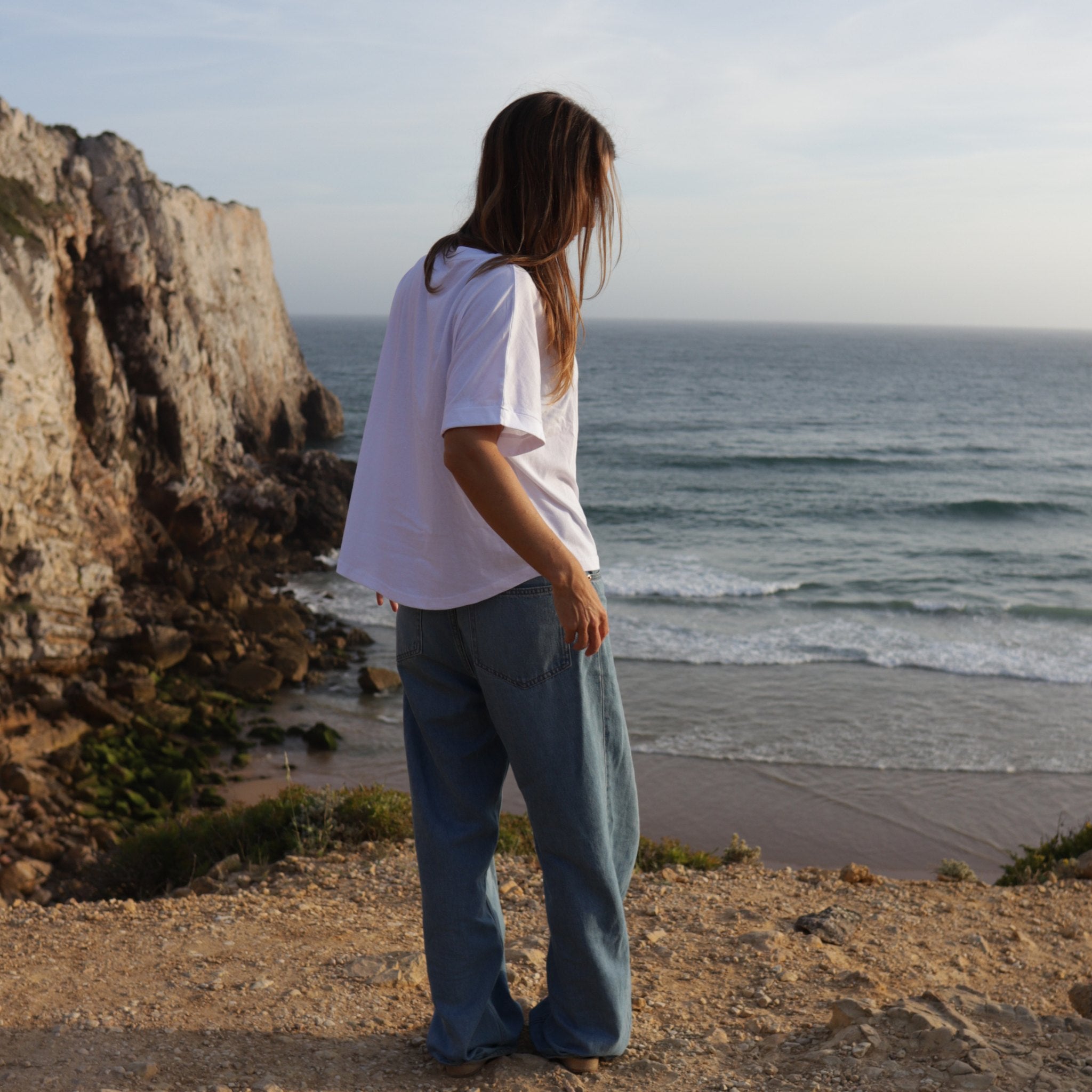 Oversized Shirt mit gesticktem Herzlogo