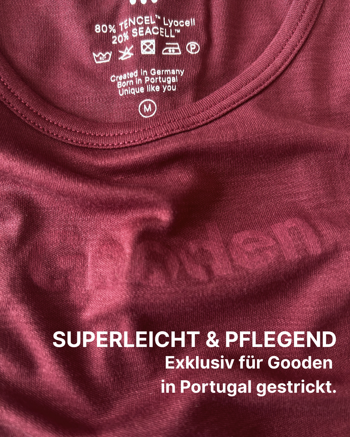 Racerback Tank Top aus TENCEL™ und SEACELL™ rot bordeaux FONDA | Gooden