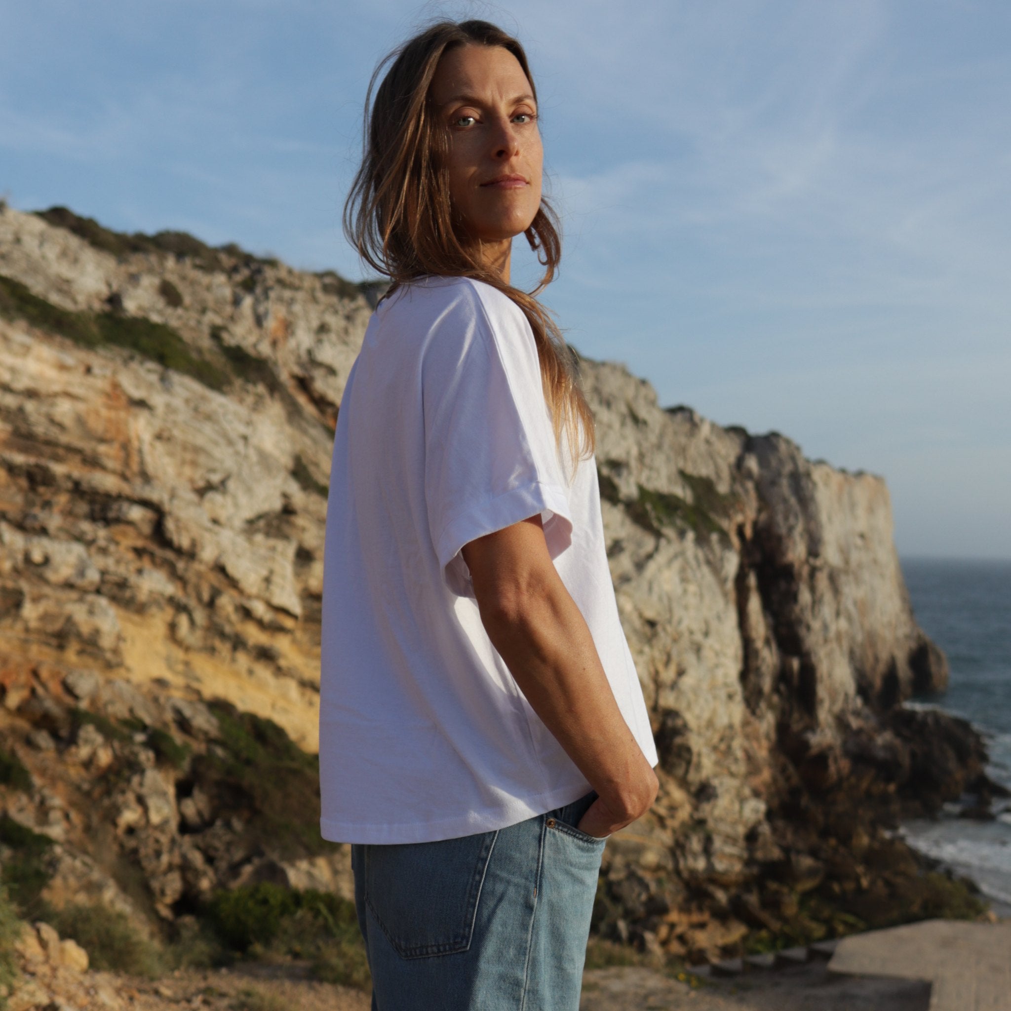 Oversized Shirt mit gesticktem Herzlogo