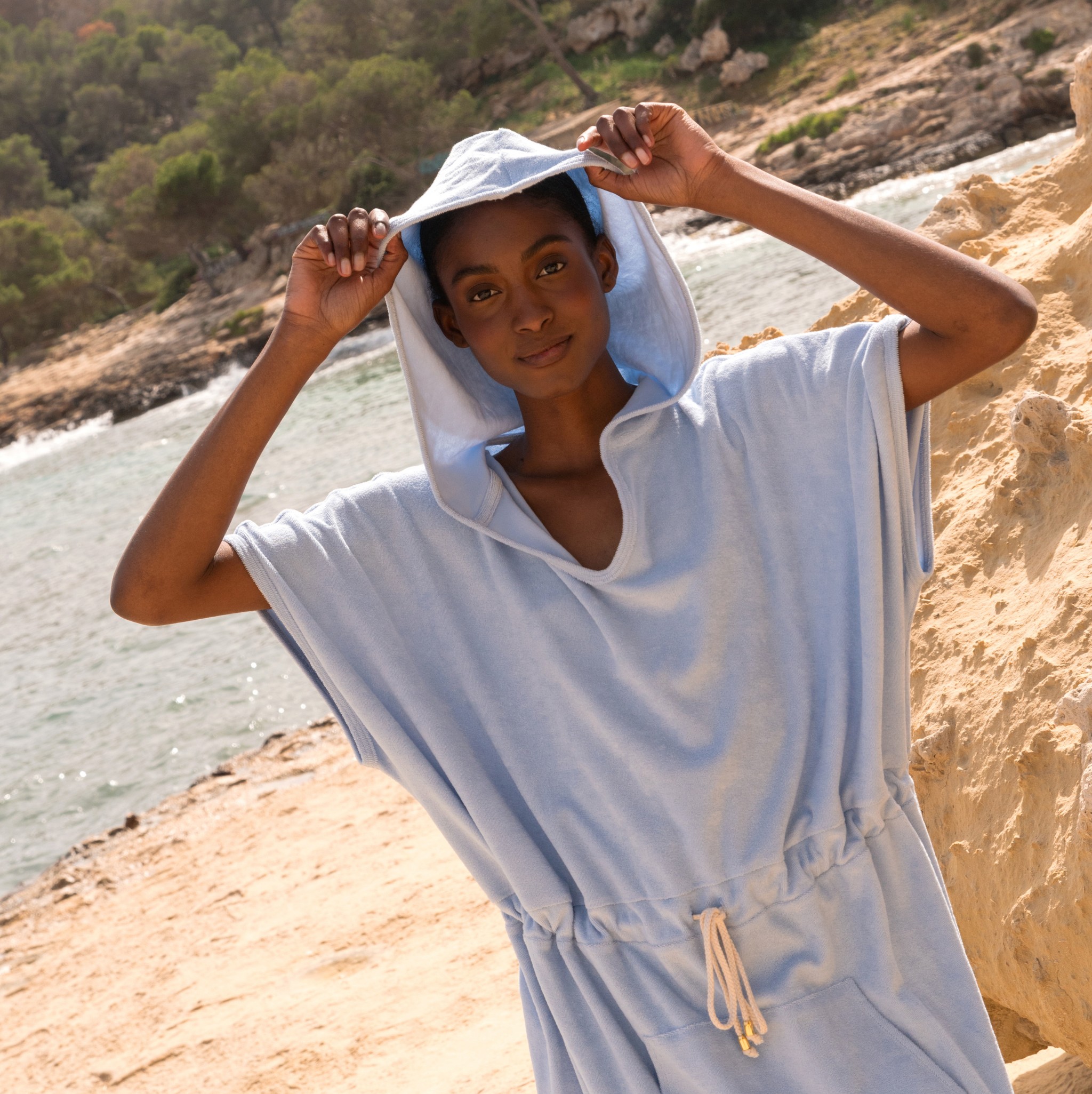 Badeponcho einfarbig SOLID Bio-Baumwolle | KOHO